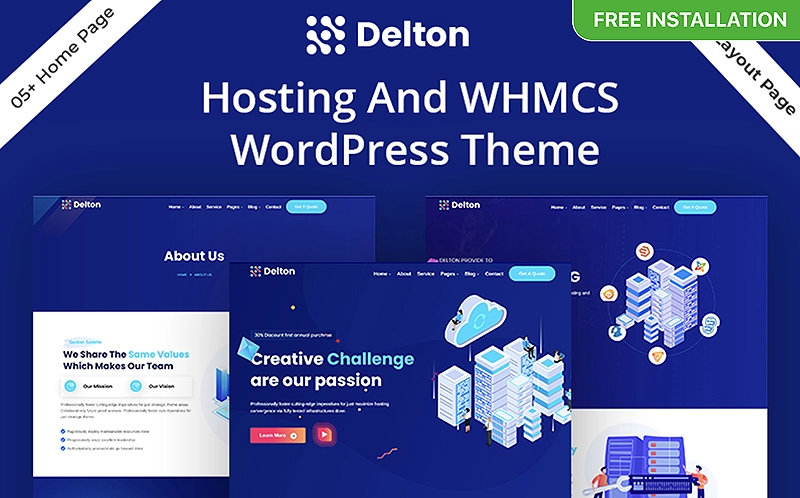 Delton - Domain & Hosting Services WordPress Theme | Premium Website Templates & Themes | Travolgi Themes