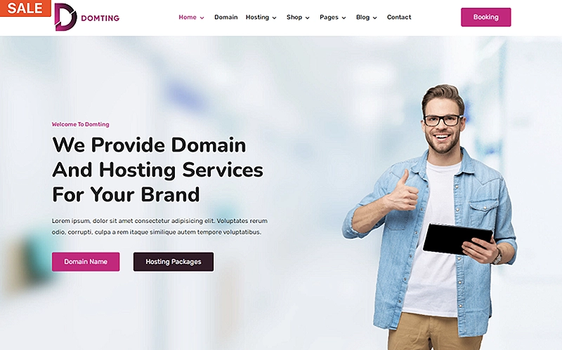 Domting - Domain and Hosting Provider Company and Agency Elementor WordPress Theme | Premium Website Templates & Themes | Travolgi Themes