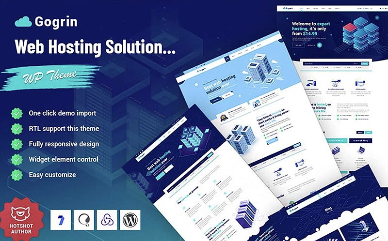 Gogrin - Web Hosting Solution WordPress Theme | Premium Website Templates & Themes | Travolgi Themes