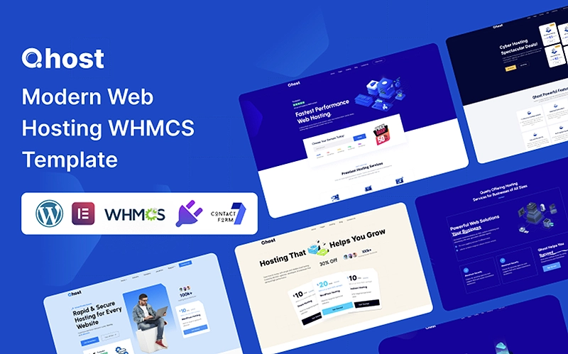 Qhost - Modern Web Hosting & WHMCS WordPress Theme | Premium Website Templates & Themes | Travolgi Themes