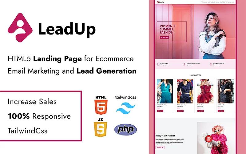 LeadUp Landing Page for Fashion Ecommerce Email Marketing and Leads Generation | Premium Website Templates & Themes | Travolgi Themes LeadUp Landing Page for Fashion Ecommerce Email Marketing and Leads Generation | Premium Website Templates & Themes | Travolgi Themes