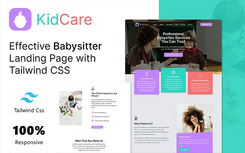 KidCare | Babysitter Landing Page Template with Tailwind CSS | Premium Website Templates & Themes | Travolgi Themes KidCare | Babysitter Landing Page Template with Tailwind CSS | Premium Website Templates & Themes | Travolgi Themes