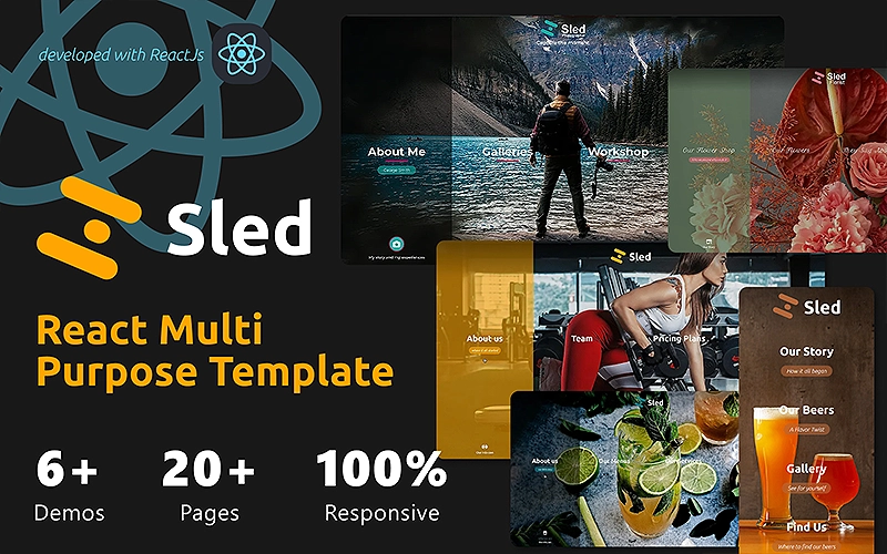 Sled React Multipurpose Template | Premium Website Templates & Themes | Travolgi Themes Sled React Multipurpose Template | Premium Website Templates & Themes | Travolgi Themes