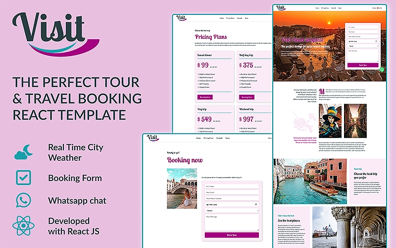 Visit: the perfect Tour & Travel React Template | Premium Website Templates & Themes | Travolgi Themes Visit: the perfect Tour & Travel React Template | Premium Website Templates & Themes | Travolgi Themes