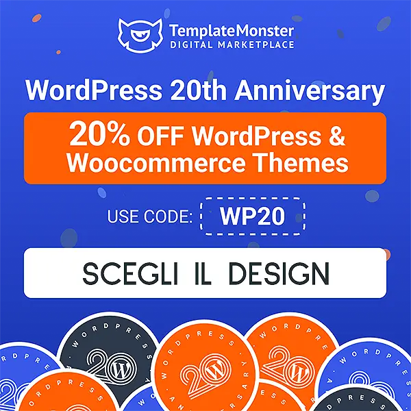 Sconti 20° Anniversario di Wordpress • News Travolgi